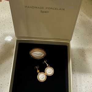 Lladró Porcelain Kiss Jewelry Set (Ring&Earings)